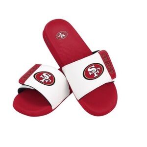 49ers Red and White Slide Sandals